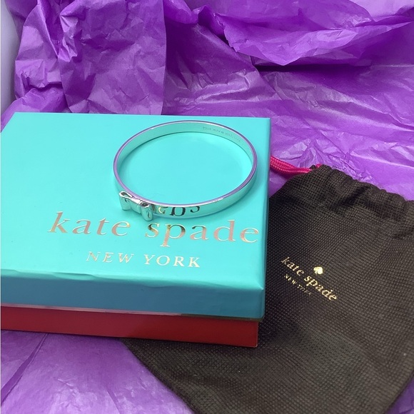 Kate Spade Silver Bow Solid bangle Bracelet - Picture 6 of 6